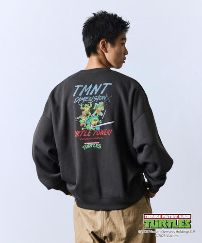TEENAGE MUTANT NINJA TURTLES/忍者神龜 特別款寬鬆版型背部印花圓領衛衣