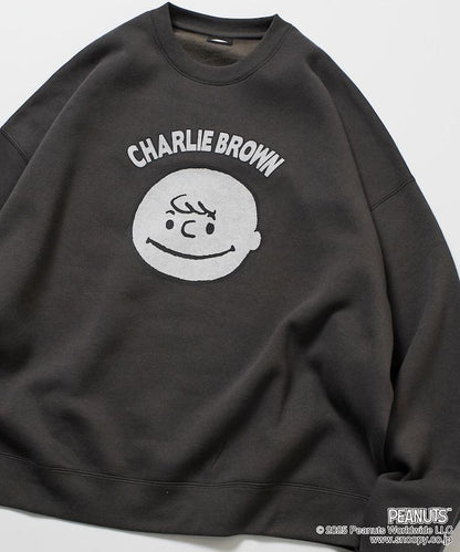《PEANUTS》/《PEANUTS》特別款 背部印花圓領衛衣 / 查理臉【限量】