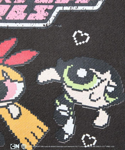 【THE POWERPUFF GIRLS】飛天小女警像素藝術圓領衛衣
