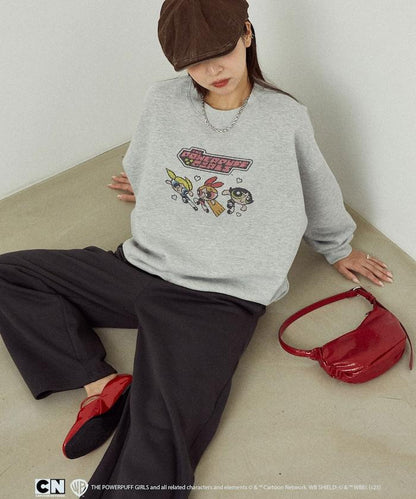 【THE POWERPUFF GIRLS】飛天小女警像素藝術圓領衛衣