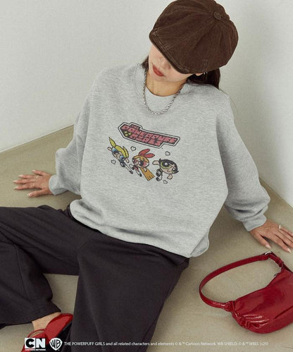 【THE POWERPUFF GIRLS】飛天小女警像素藝術圓領衛衣