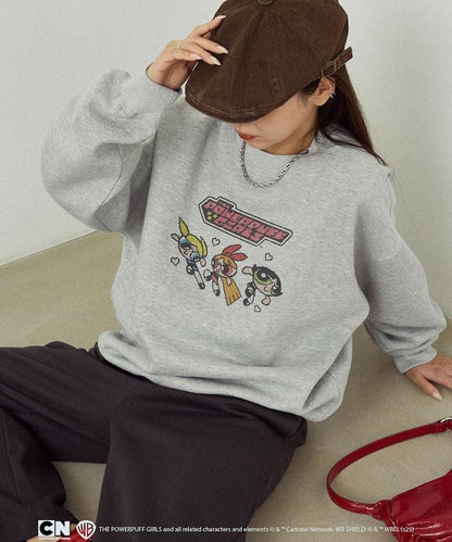 【THE POWERPUFF GIRLS】飛天小女警像素藝術圓領衛衣