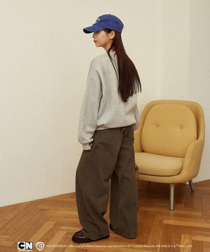 【THE POWERPUFF GIRLS】飛天小女警正面印花圓領衛衣