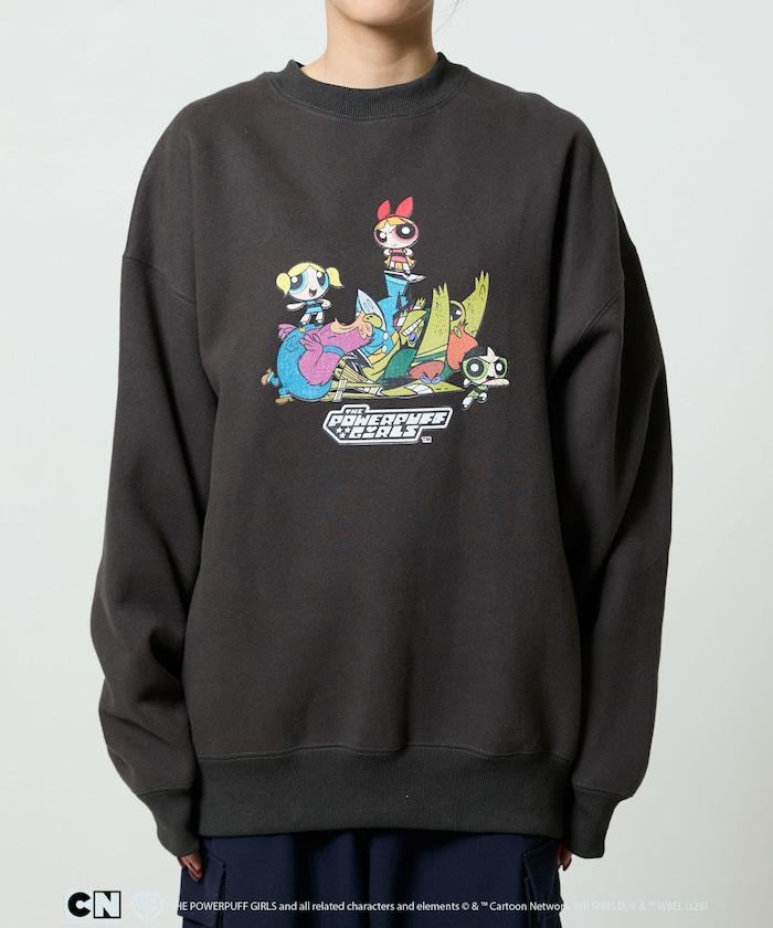 【THE POWERPUFF GIRLS】飛天小女警正面印花圓領衛衣