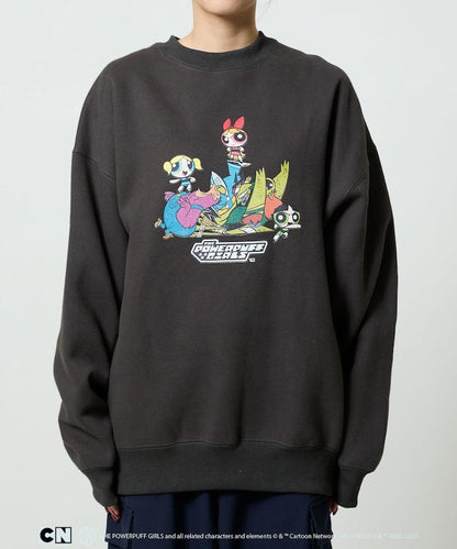 【THE POWERPUFF GIRLS】飛天小女警正面印花圓領衛衣