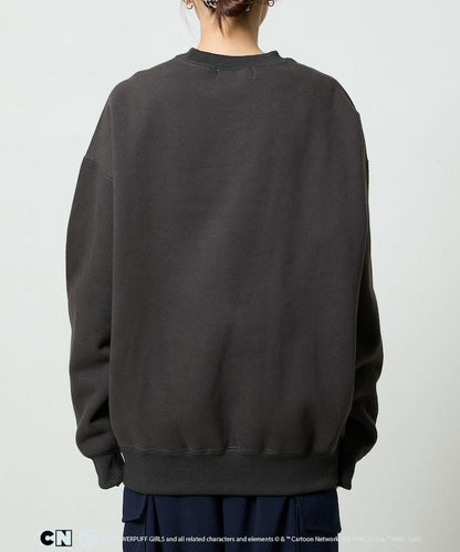 【THE POWERPUFF GIRLS】飛天小女警正面印花圓領衛衣