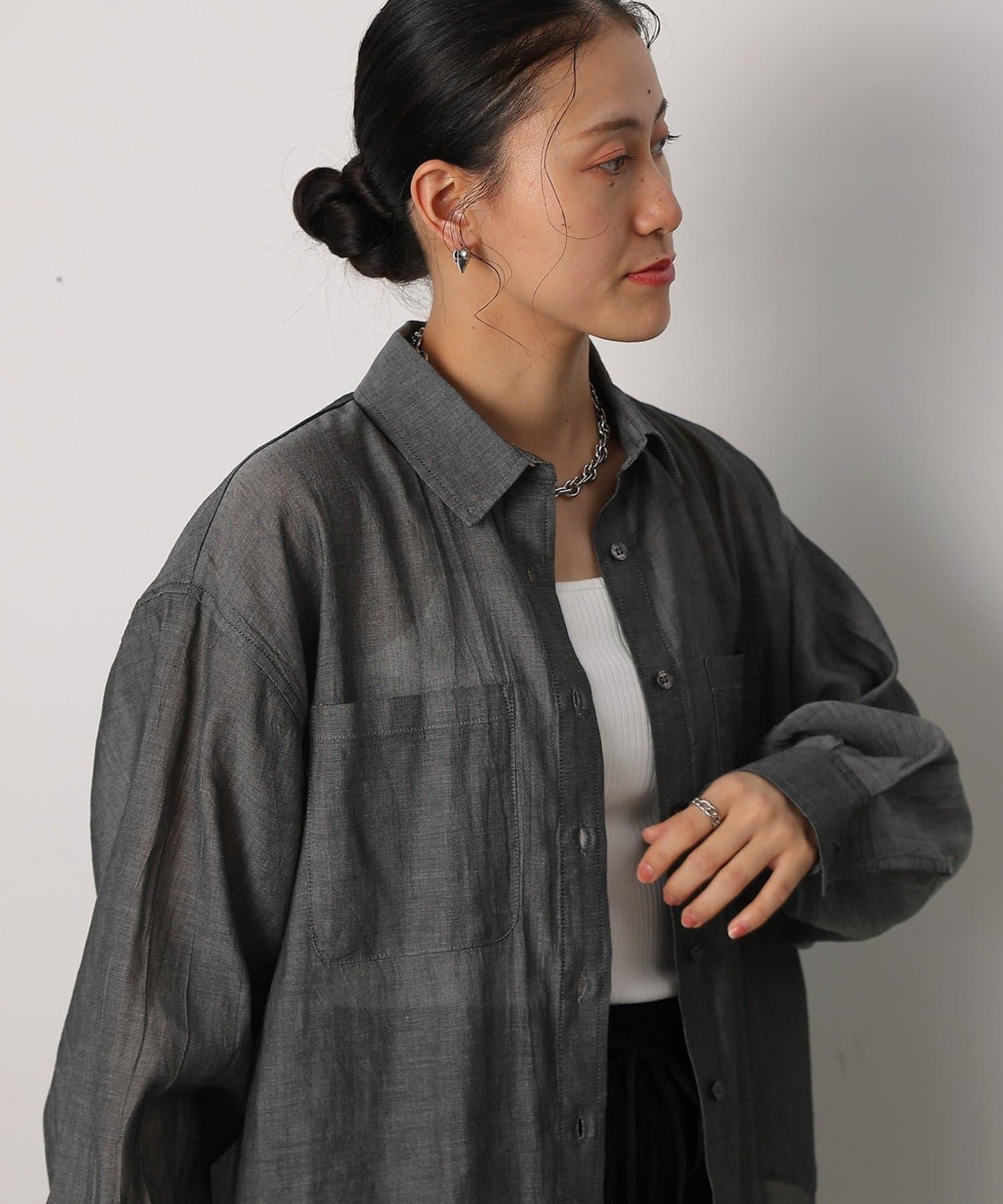 愛心一觸式耳釘