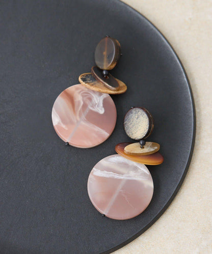 漸變大理石紋耳環