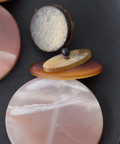 漸變大理石紋耳環