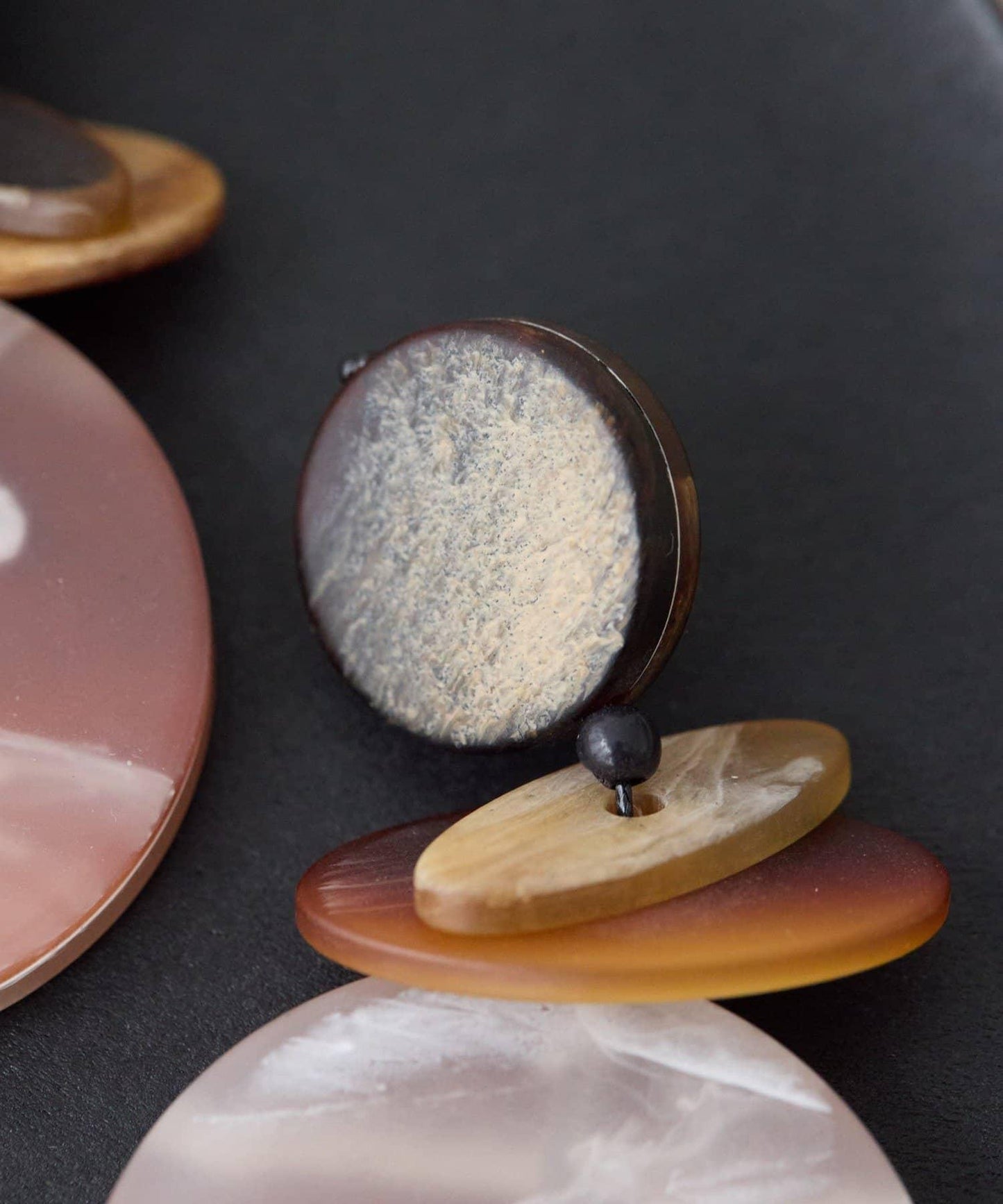 漸變大理石紋耳環