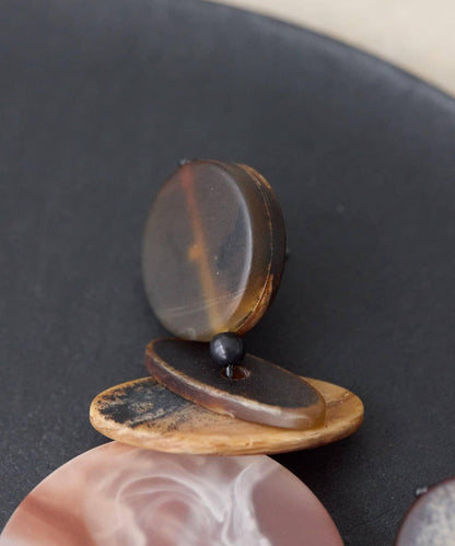 漸變大理石紋耳環