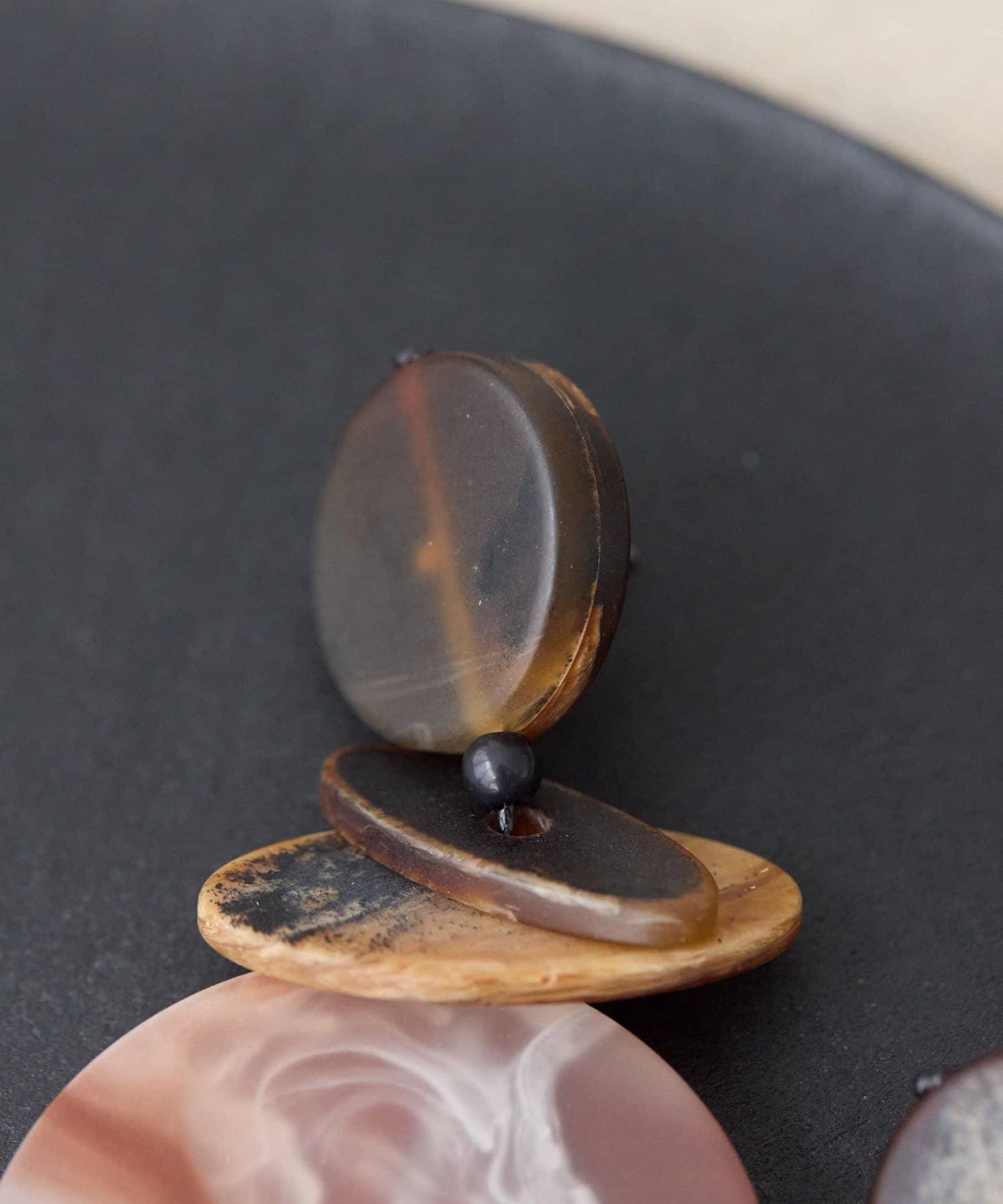 【ear PAPILLONNER】漸變大理石紋耳環