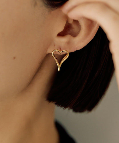 透視心形耳環