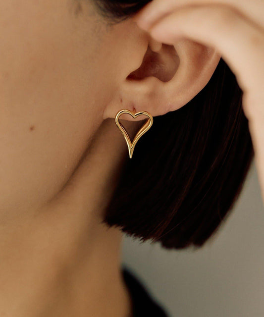 透視心形耳環
