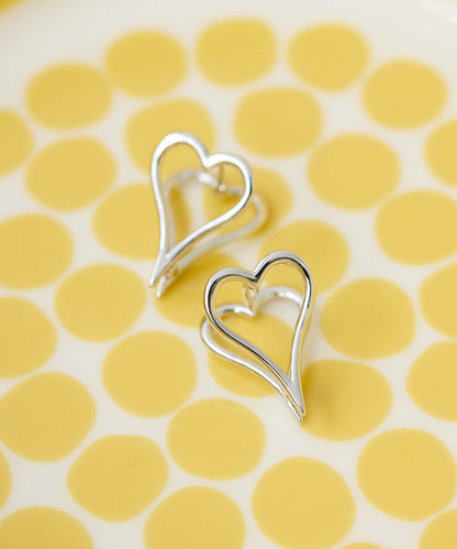 透視心形耳環