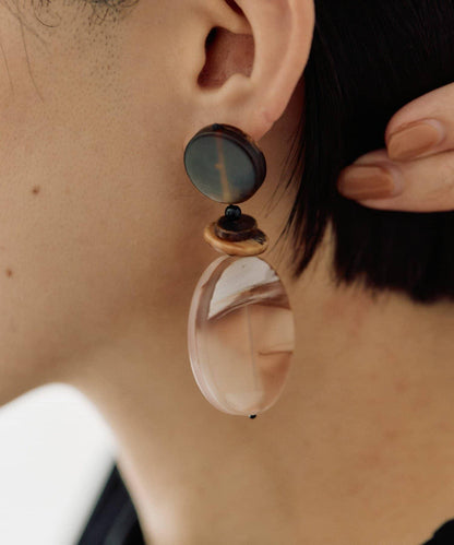 【ear PAPILLONNER】漸變大理石紋耳環