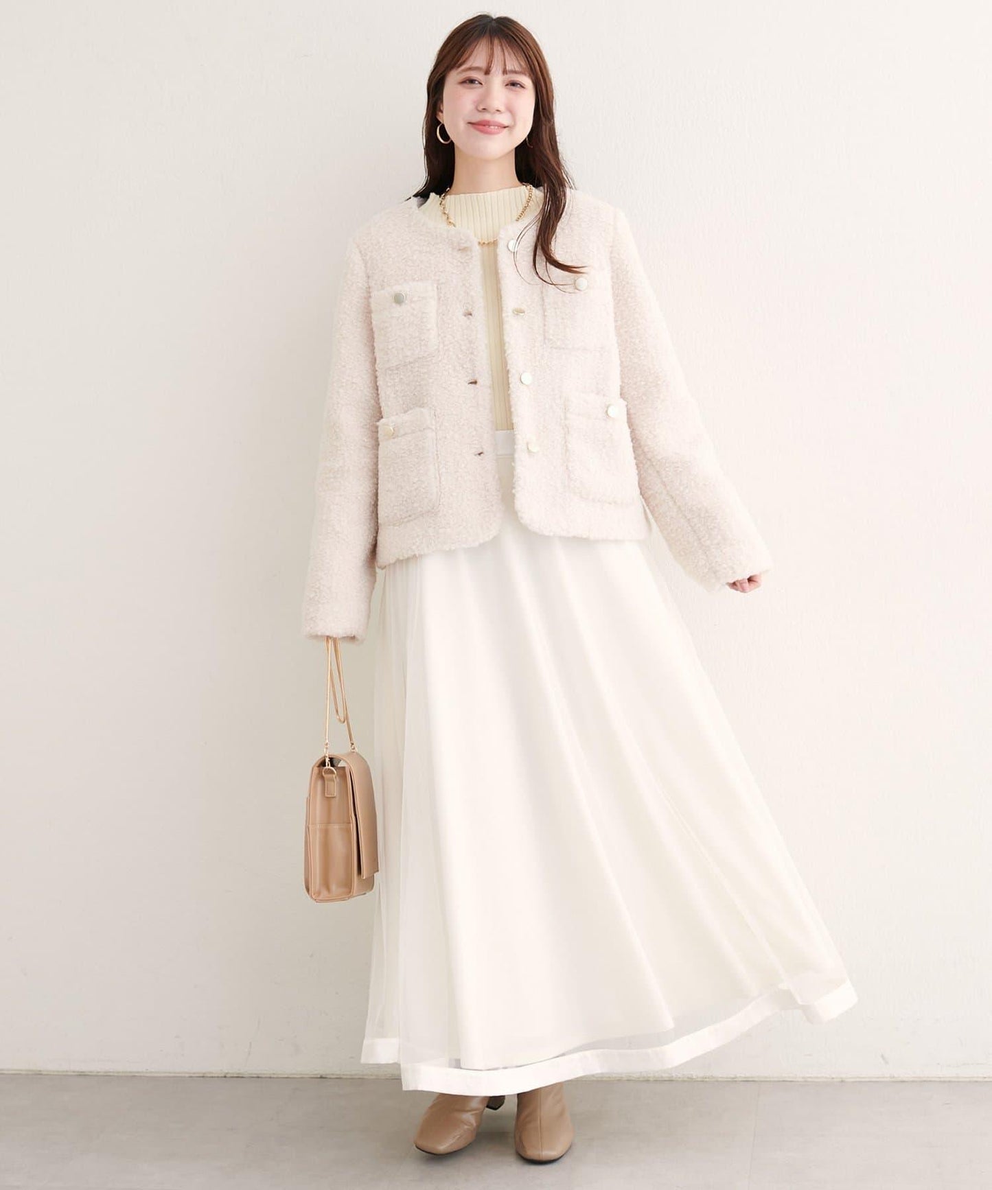 緞面包邊網紗半身裙