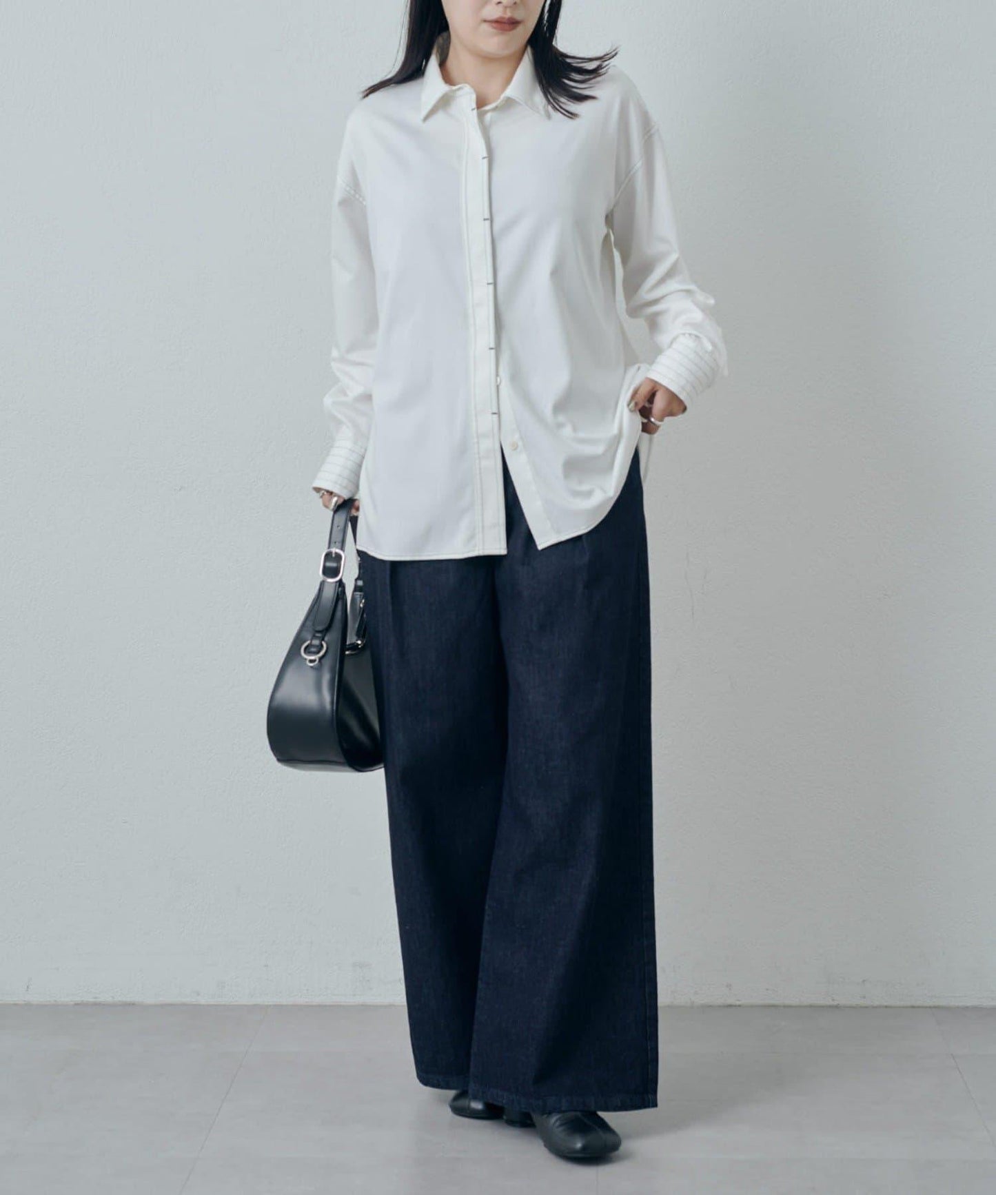 竹纖維人造絲拼接襯衫