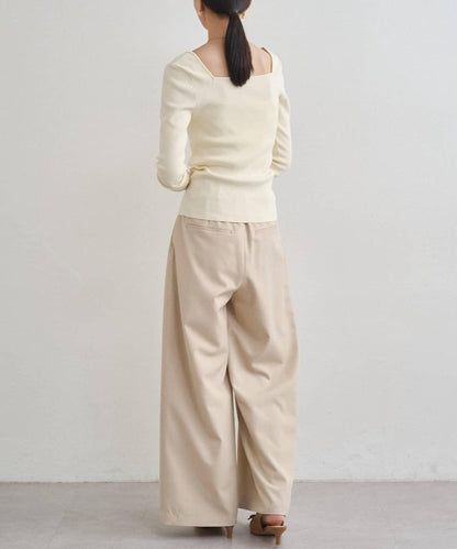 【earthy_】方領針織衫