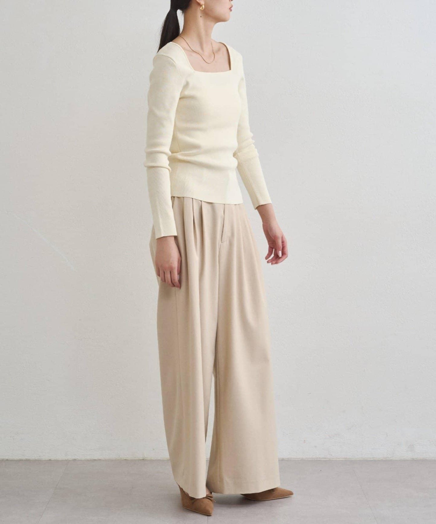 【earthy_】方領針織衫