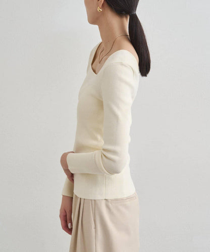 【earthy_】方領針織衫