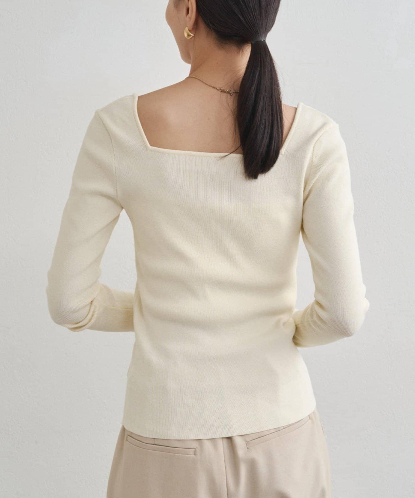 【earthy_】方領針織衫