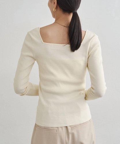 【earthy_】方領針織衫