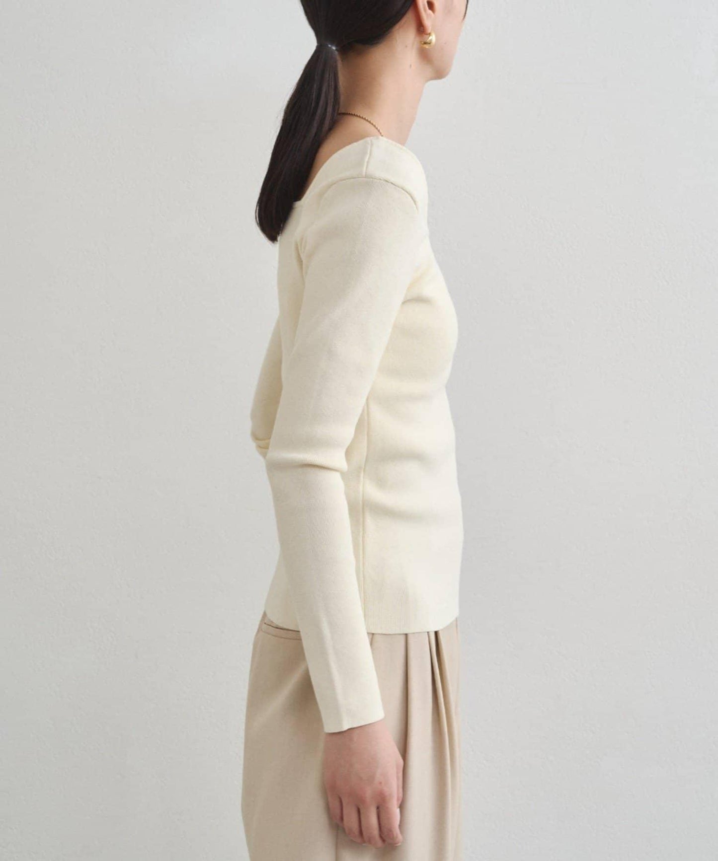 【earthy_】方領針織衫