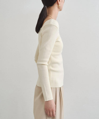 【earthy_】方領針織衫