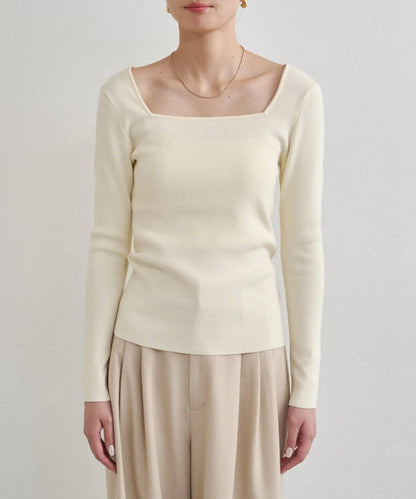 【earthy_】方領針織衫