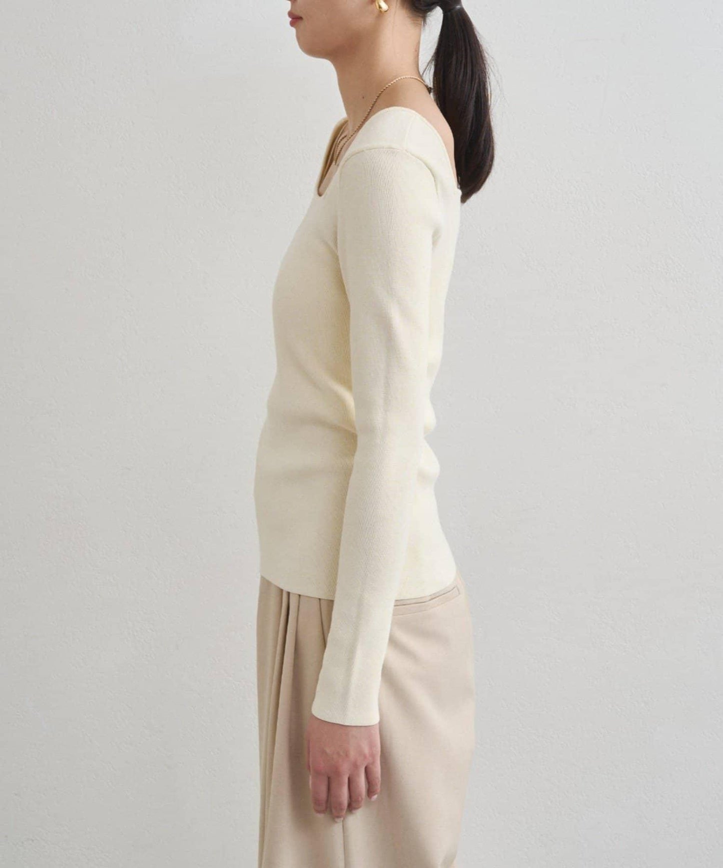 【earthy_】方領針織衫