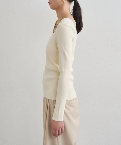 【earthy_】方領針織衫