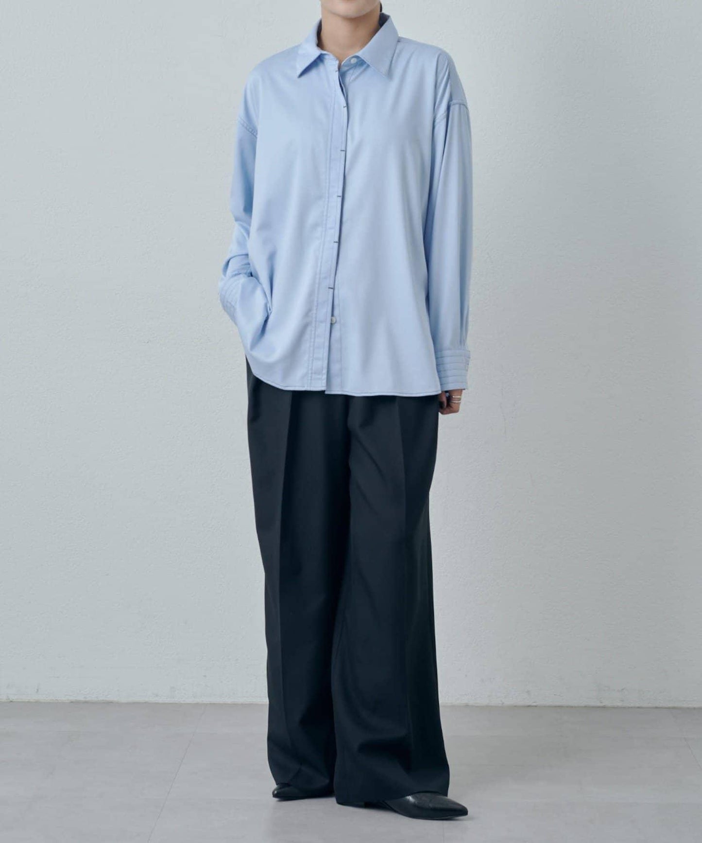 竹纖維人造絲拼接襯衫