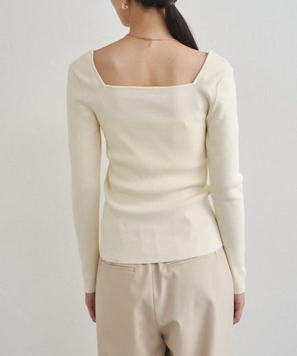 【earthy_】方領針織衫