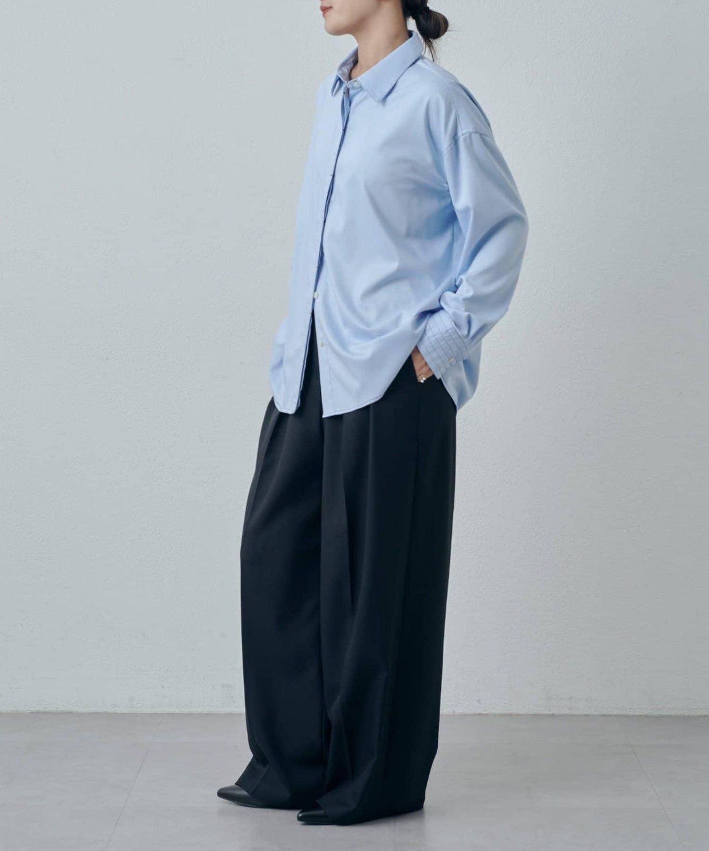 竹纖維人造絲拼接襯衫