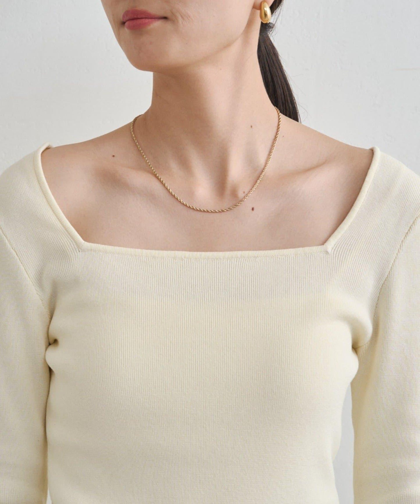 【earthy_】方領針織衫