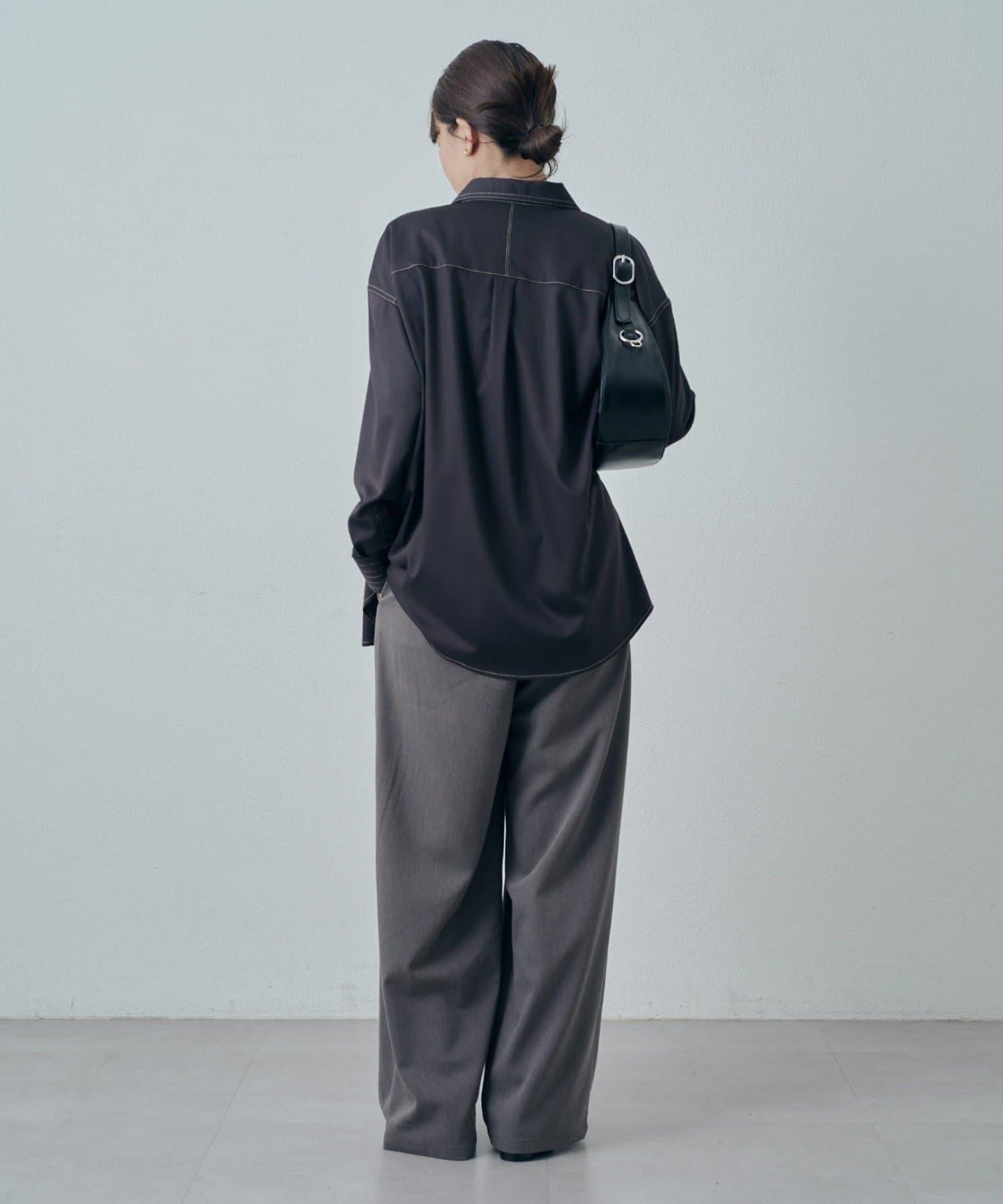 竹纖維人造絲拼接襯衫