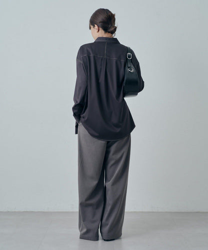 竹纖維人造絲拼接襯衫