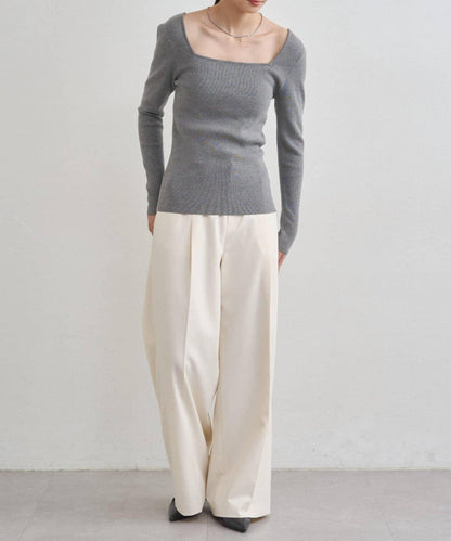 【earthy_】方領針織衫