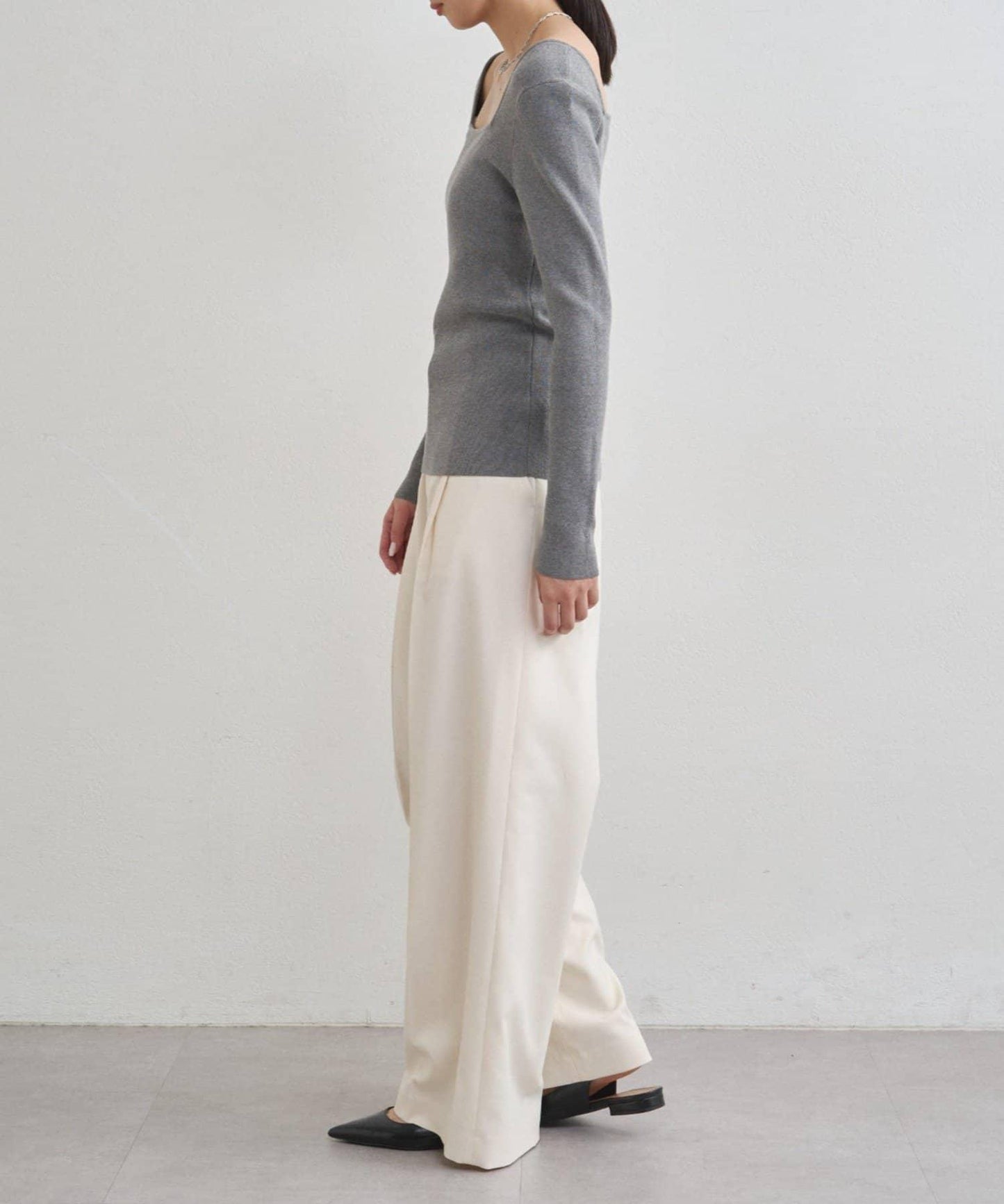 【earthy_】方領針織衫