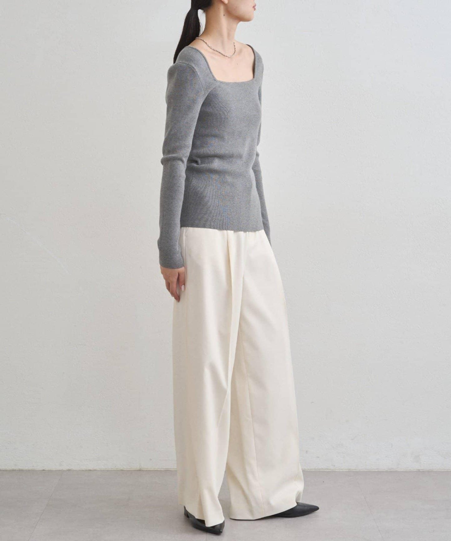 【earthy_】方領針織衫