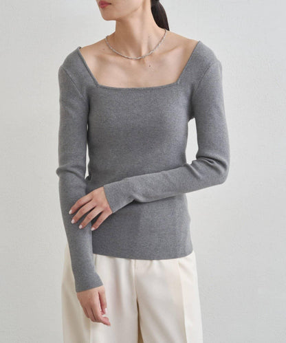 【earthy_】方領針織衫