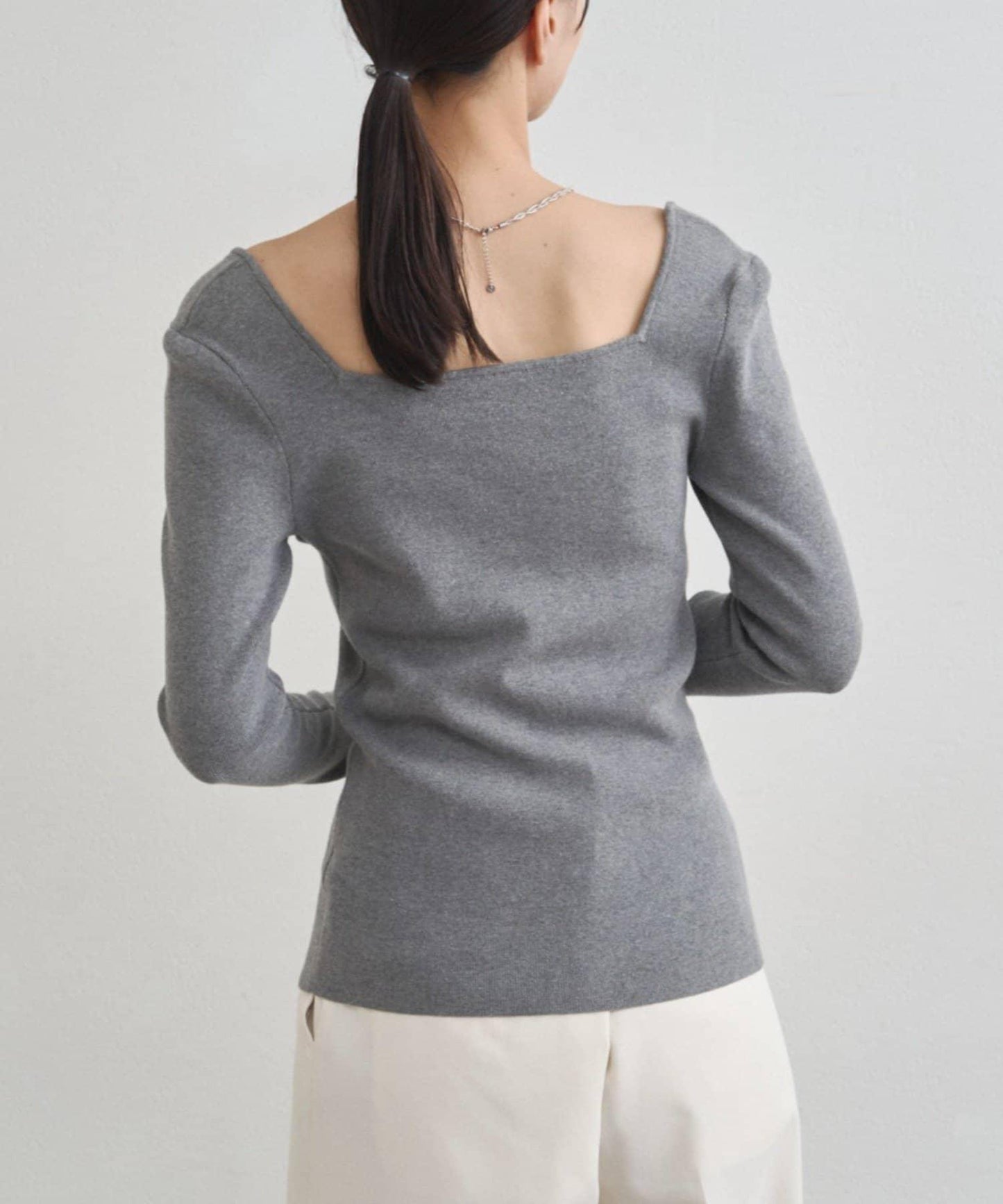 【earthy_】方領針織衫