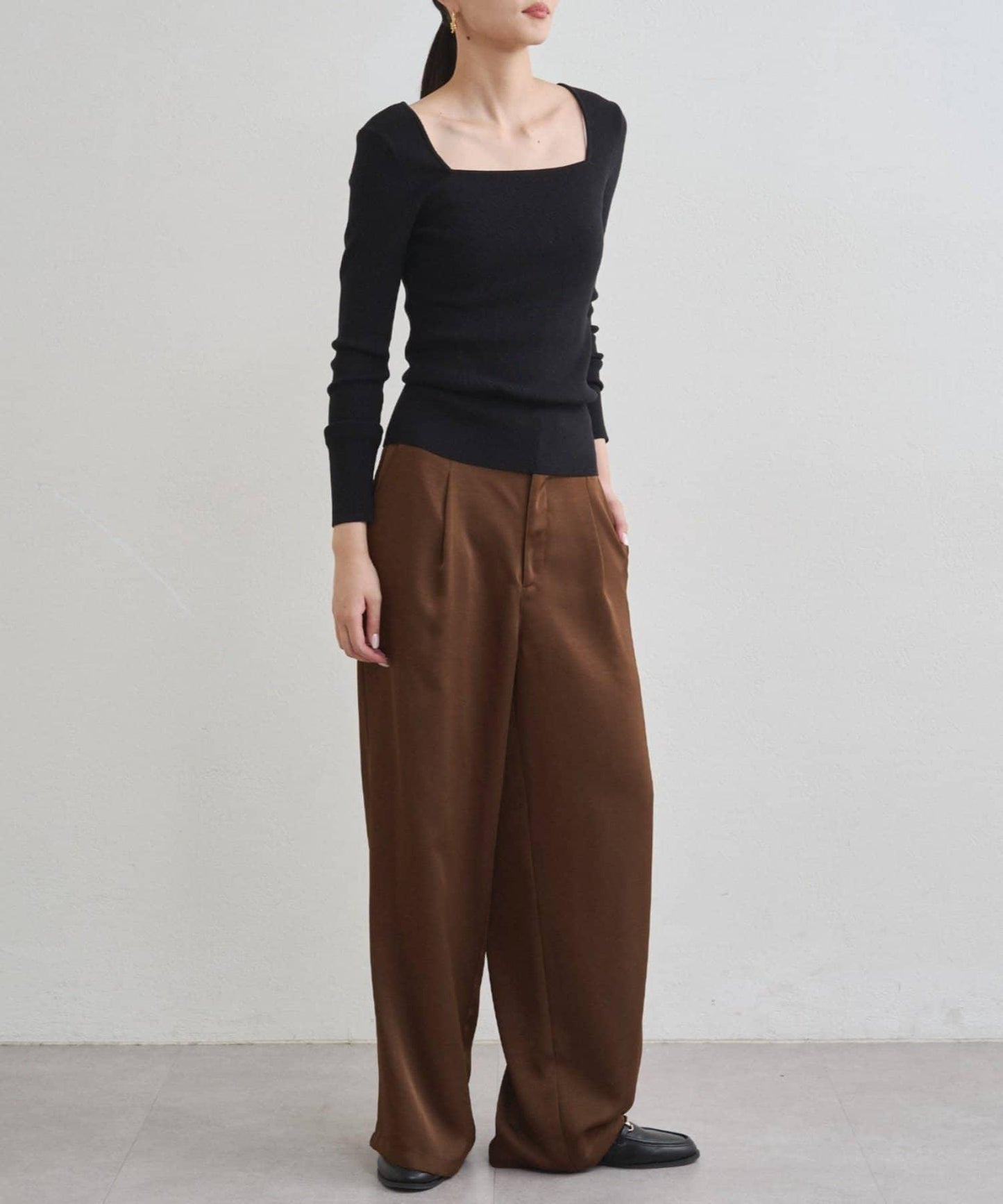 【earthy_】方領針織衫