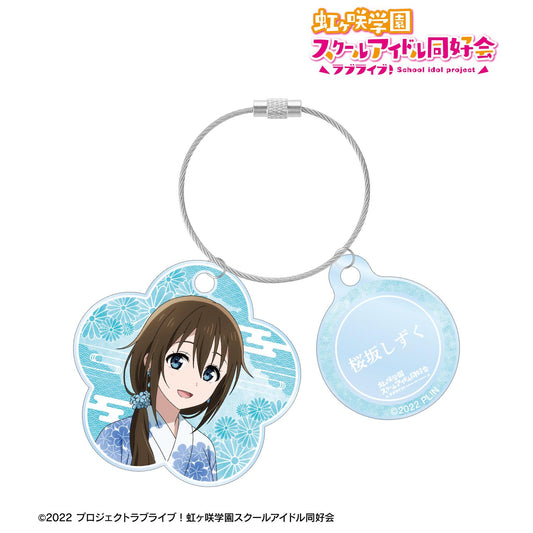 LoveLive!虹咲學園學園偶像同好會_新繪插畫 櫻坂雫 廟會ver. 雙連線亞克力鑰匙扣