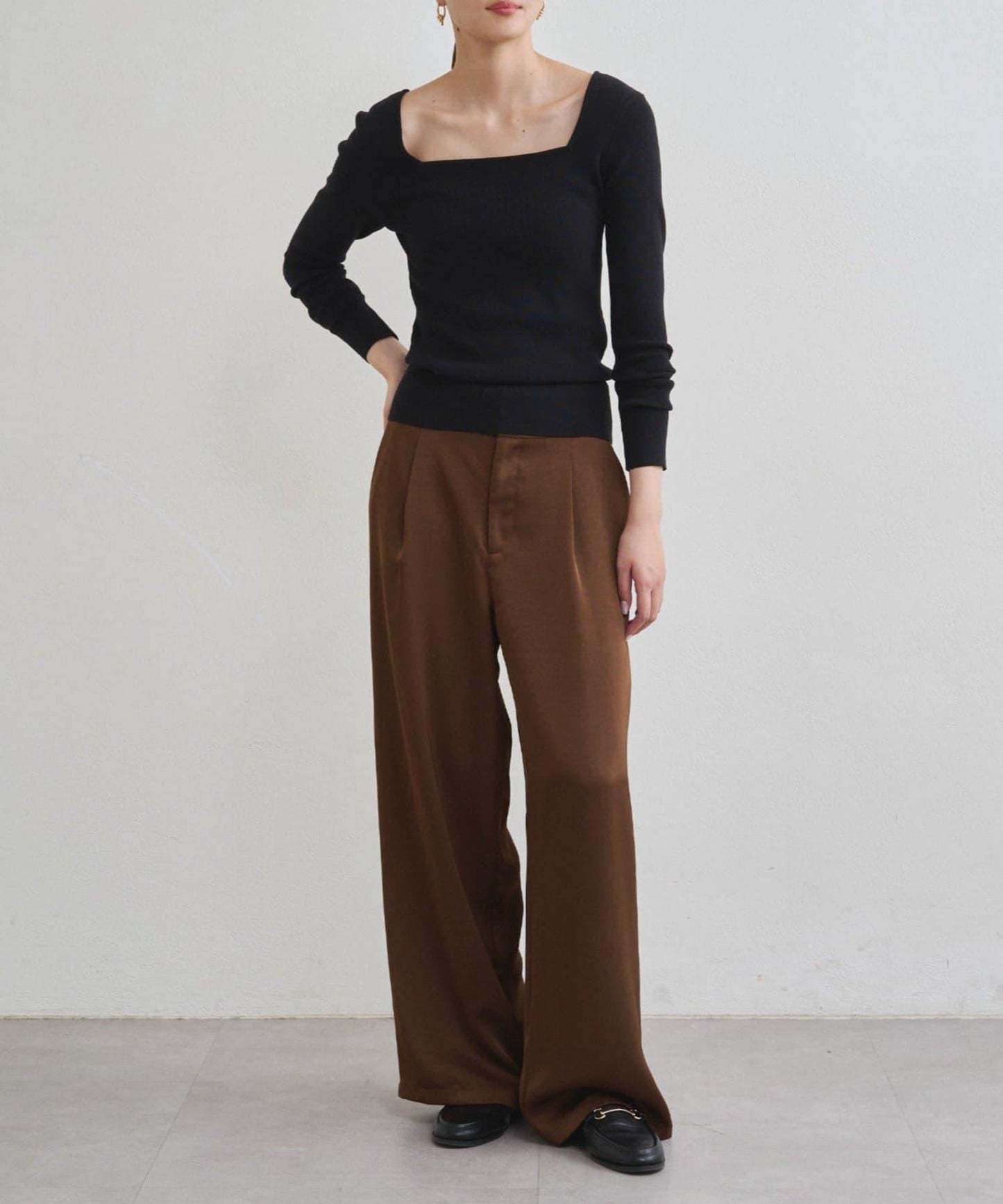 【earthy_】方領針織衫