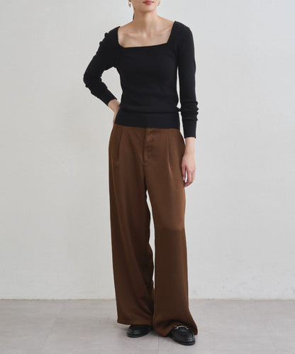 【earthy_】方領針織衫