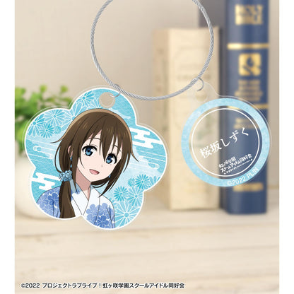 LoveLive!虹咲學園學園偶像同好會_新繪插畫 櫻坂雫 廟會ver. 雙連線亞克力鑰匙扣