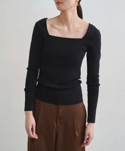 【earthy_】方領針織衫