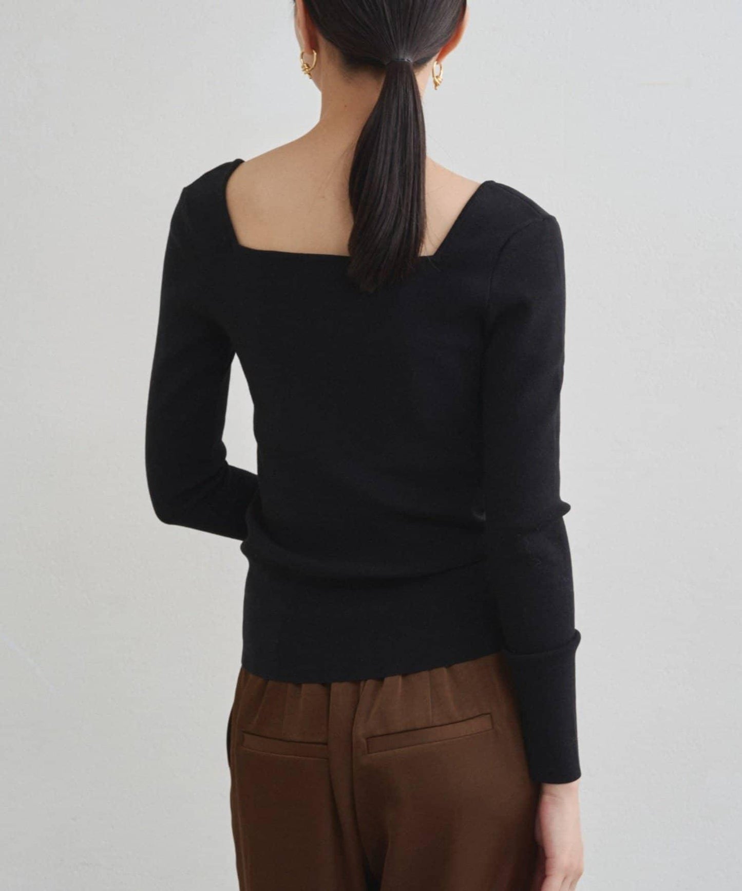 【earthy_】方領針織衫